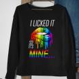 Lgbt I Licked It So Its Mine Gay Pride Lips Tshirt Sweatshirt Gifts for Old Women