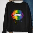 Lips Lgbt Gay Pride Lesbian Bisexual Ally Quote V2 Sweatshirt Gifts for Old Women