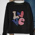 Love America Cute Funny 4Th Of July Independence Day Plus Size Graphic Sweatshirt Gifts for Old Women