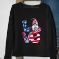 Love Gnome Usa Flag 4Th Of July Funny Sweatshirt Gifts for Old Women