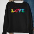 Love Puzzle Pieces Heart Autism Awareness Tie Dye Gifts Sweatshirt Gifts for Old Women