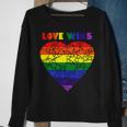 Love Wins Heart Sweatshirt Gifts for Old Women