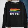 Love Wins Lgbt Gay Pride Lesbian Bisexual Ally Quote V3 Sweatshirt Gifts for Old Women
