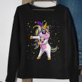 Mardi Gras Flossing Unicorn Jester Hat Unicorn Gifts Men Women Sweatshirt Graphic Print Unisex Gifts for Old Women