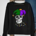 Mardi Gras Skull Jester Hat Sweatshirt Gifts for Old Women