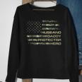 Mens Husband Daddy Protector Hero Fathers Day Flag Gift V2 Sweatshirt Gifts for Old Women