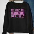Mens Pink Girl Dad Pregnancy Announcement My Jokes Are Officially Sweatshirt Gifts for Old Women