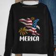 Merica Bald Eagle Mullet Cute Funny Gift 4Th Of July American Flag Meaningful Gi Sweatshirt Gifts for Old Women