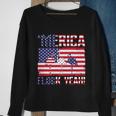 Merica Flamingo Usa Flag 4Th Of July Flock Yeah Graphic Plus Size Shirt Sweatshirt Gifts for Old Women