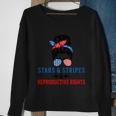 Messy Bun American Flag Stars Stripes Reproductive Rights Gift Sweatshirt Gifts for Old Women