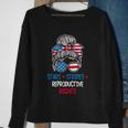 Messy Bun American Flag Stars Stripes Reproductive Rights Gift V4 Sweatshirt Gifts for Old Women