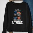Mind Your Own Uterus Messy Bun Pro Choice Feminism Gift Sweatshirt Gifts for Old Women