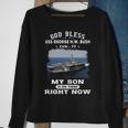 My Son Is On Uss Uss George H W Bush Cvn Sweatshirt Gifts for Old Women
