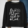 One Nation Under God Fire Work 4Th Of July Sweatshirt Gifts for Old Women