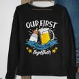 Our First Fathers Day Together Baby Bottle Beer Mug Sweatshirt Gifts for Old Women