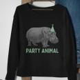 Party Animal Hippo Birthday Gift Funny Hippo Birthday Gift Sweatshirt Gifts for Old Women