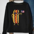 Patriotic Hot Dog American Flag Usa Funny 4Th Of July Fourth Sweatshirt Gifts for Old Women