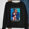 Patriotic Trump Hugging Flag Pro Trump Republican Gifts Sweatshirt Gifts for Old Women