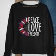 Peace Love Freedom For 4Th Of July Plus Size Shirt For Men Women Family Unisex Sweatshirt Gifts for Old Women