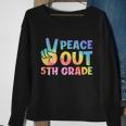 Peace Out 5Th Grade 2022 Graduate Happy Last Day Of School Funny Gift Sweatshirt Gifts for Old Women