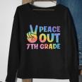 Peace Out 7Th Grade 2022 Graduate Happy Last Day Of School Great Gift Sweatshirt Gifts for Old Women