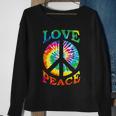 Peace Sign Love Retro 60S 70S Tie Dye Hippie Costume Sweatshirt Gifts for Old Women