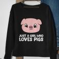 Pigs Farmer Girl Just A Girl Who Loves Pigs Graphic Design Printed Casual Daily Basic Sweatshirt Gifts for Old Women