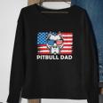 Pitbull Dad American Flag For 4Th Of July Sweatshirt Gifts for Old Women