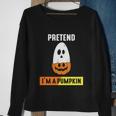 Pretend Im A Pumpkin Halloween Quote Sweatshirt Gifts for Old Women