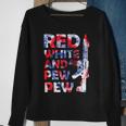 Red White And Pew 4Th Of July Patriotic Gun American Flag Sweatshirt Gifts for Old Women