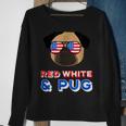 Red White And Pug Funny Usa Dog 4Th July Sweatshirt Gifts for Old Women