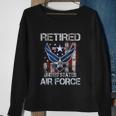 Retired Us Air Force Veteran Usaf Veteran Flag Vintage Tshirt Sweatshirt Gifts for Old Women