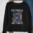 Retired Us Air Force Veteran Usaf Veteran Flag Vintage V2 Sweatshirt Gifts for Old Women