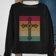 Retro Christian Gift Vintage Catholic Cross Christianity Great Gift Sweatshirt Gifts for Old Women