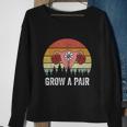 Retro Feminist Movement Grow A Pair Ovaries Sweatshirt Gifts for Old Women