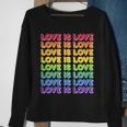 Retro Love Is Love Lgbt Rainbow Sweatshirt Gifts for Old Women