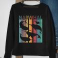 Retro Narwhal Tshirt Sweatshirt Gifts for Old Women