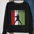Retro Vintage Baseball Player Silhouette Baseball Lover Baseball Dad Sweatshirt Gifts for Old Women