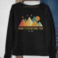 Retro Vintage Grunge Minimalist Grand Teton National Park Sweatshirt Gifts for Old Women
