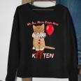 Scary We All Meow Down Here Clown Cat Kitten Sweatshirt Gifts for Old Women