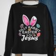 Silly Rabbit Easter Is For Jesus Easter Eggs Bunny Ears Sweatshirt Gifts for Old Women
