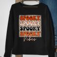 Spooky Vibes Halloween Spooky Leopard Pattern Autumn  Sweatshirt Gifts for Old Women