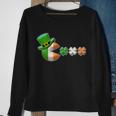 St Patricks Day Irish Flag Pac Man Shamrocks Sweatshirt Gifts for Old Women