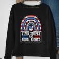 Stars Stripes &Amp Equal Rights Rainbow American Flag Feminist Sweatshirt Gifts for Old Women