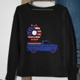 Sunflower American Flag Truck 4Th Of July Independence Day Patriotic Sweatshirt Gifts for Old Women