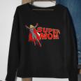 Super Mom Figure T-Shirt Graphic Design Printed Casual Daily Basic Sweatshirt Gifts for Old Women