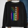 Teacher American Gay Pride Flag Sweatshirt Gifts for Old Women