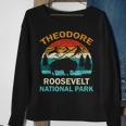 Theodore Roosevelt National Park North Dakota Buffalo Retro Sweatshirt Gifts for Old Women