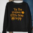 Tis The Season To Stay Cozy Pumpkin Spice Fall Thanksgiving Sweatshirt Gifts for Old Women