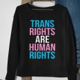 Trans Rights Are Human Rights Colors Logo Tshirt Sweatshirt Gifts for Old Women